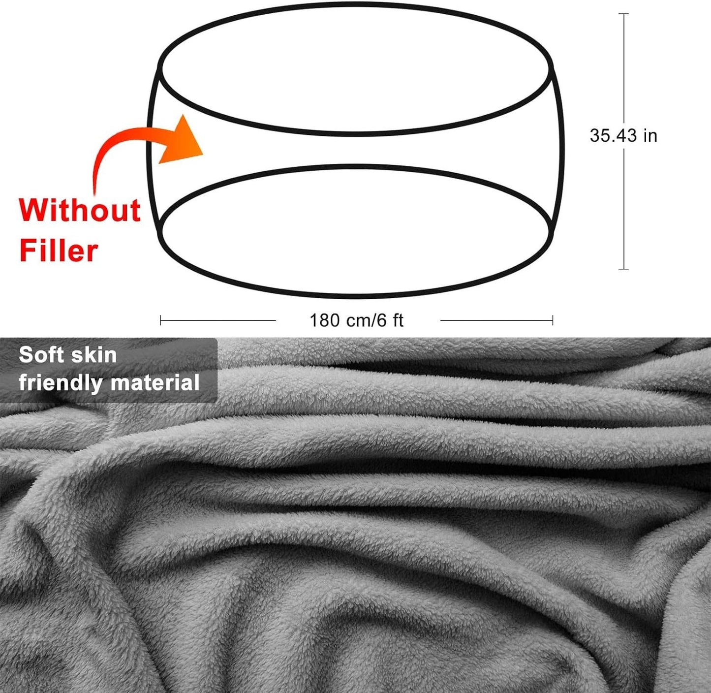 Soft Fluffy Bean Bag Chair Cover – Cozy & Stylish Lounge Seating