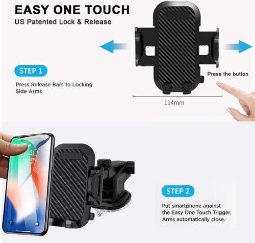 Universal Car Mobile Phone Holder – Windscreen & Dashboard GPS Stand Cradle