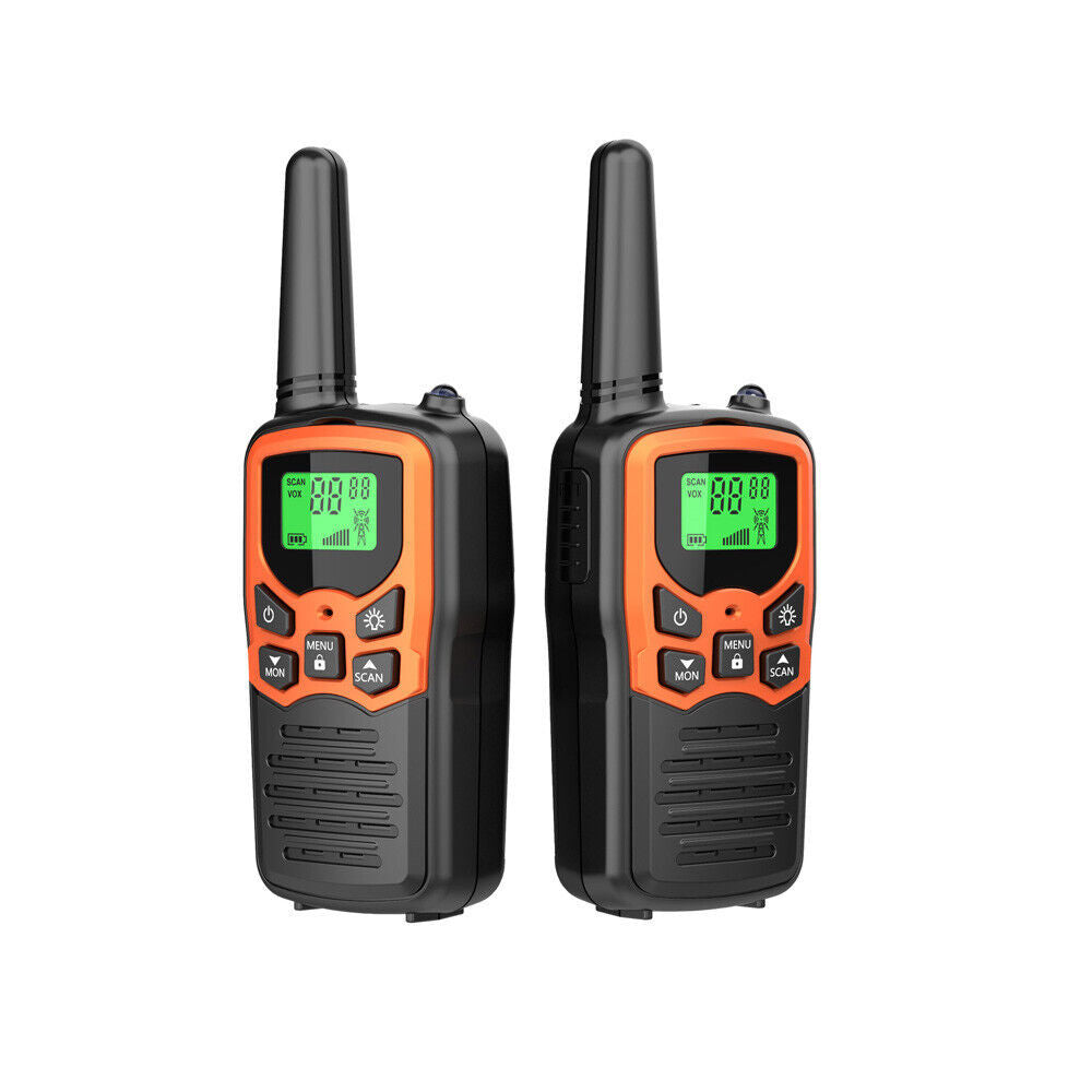2Pcs Walkie Talkies – Long Range 8km UHF Walky Talky with LCD, LED Flashlight & VOX Hands-Free