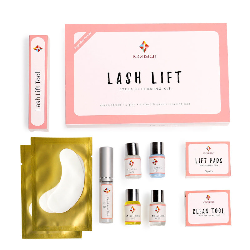 Upgrade Version Lash Lift Kit – ICONSIGN Professional Eyelash Perming Set – Long-Lasting 6-8 Week Curl – Easy & Safe at Home or Salon