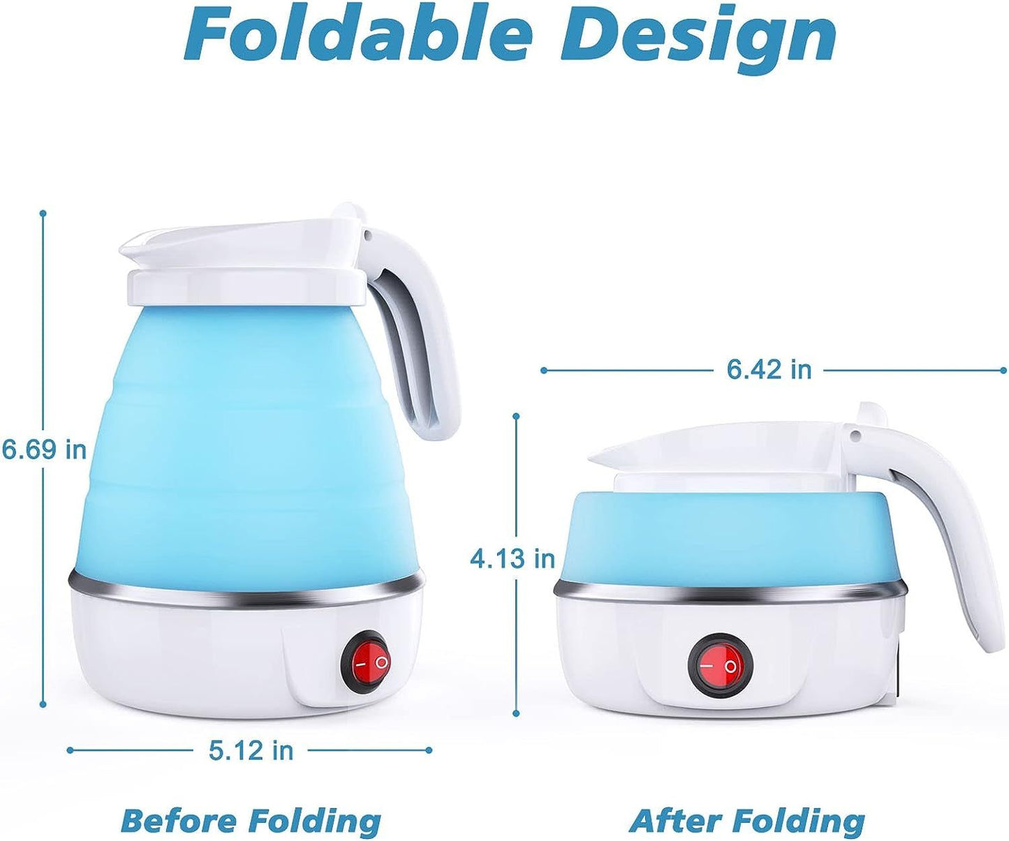 Foldable Electric Kettle – Compact & Portable Travel Kettle for Tea, Coffee & More