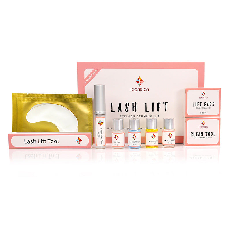 Upgrade Version Lash Lift Kit – ICONSIGN Professional Eyelash Perming Set – Long-Lasting 6-8 Week Curl – Easy & Safe at Home or Salon