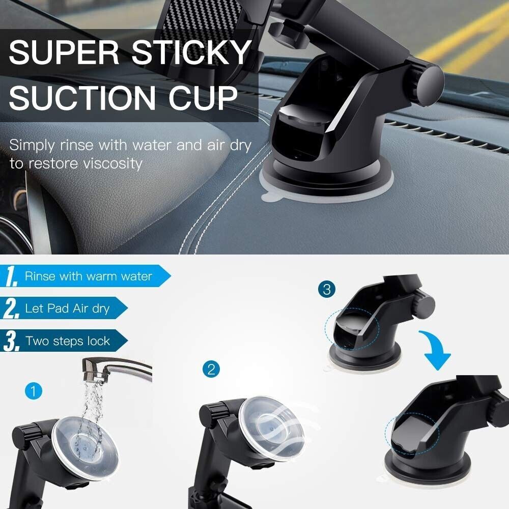 Universal Car Mobile Phone Holder – Windscreen & Dashboard GPS Stand Cradle