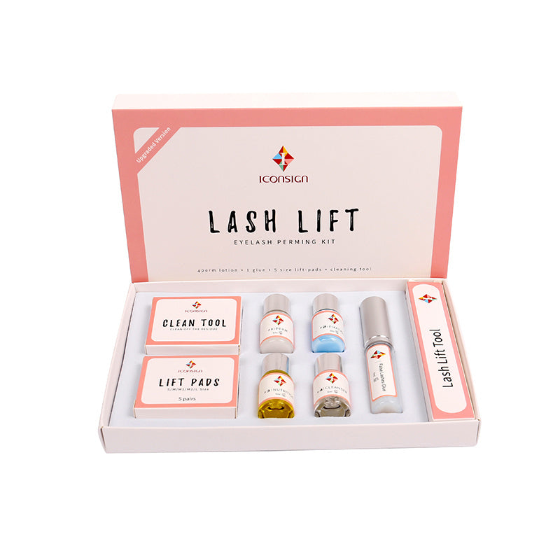 Upgrade Version Lash Lift Kit – ICONSIGN Professional Eyelash Perming Set – Long-Lasting 6-8 Week Curl – Easy & Safe at Home or Salon