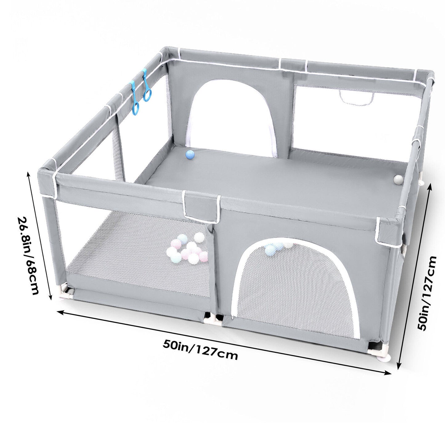 Baby Playpen with Mat – Safe & Spacious Indoor/Outdoor Play Fence for Babies & Toddlers