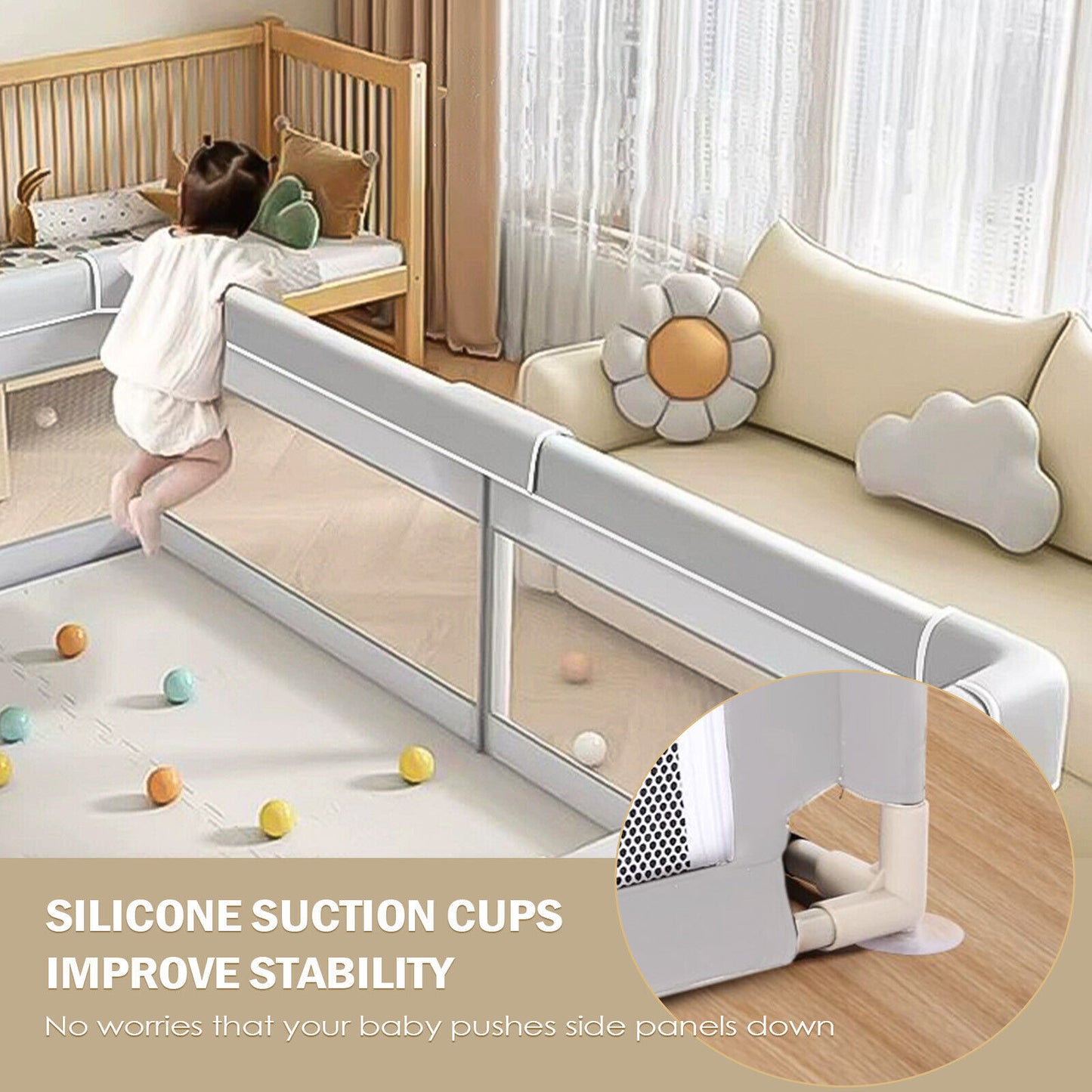 Baby Playpen with Mat – Safe & Spacious Indoor/Outdoor Play Fence for Babies & Toddlers