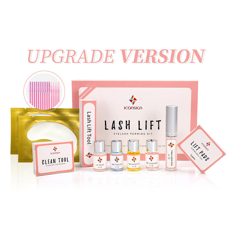 Upgrade Version Lash Lift Kit – ICONSIGN Professional Eyelash Perming Set – Long-Lasting 6-8 Week Curl – Easy & Safe at Home or Salon