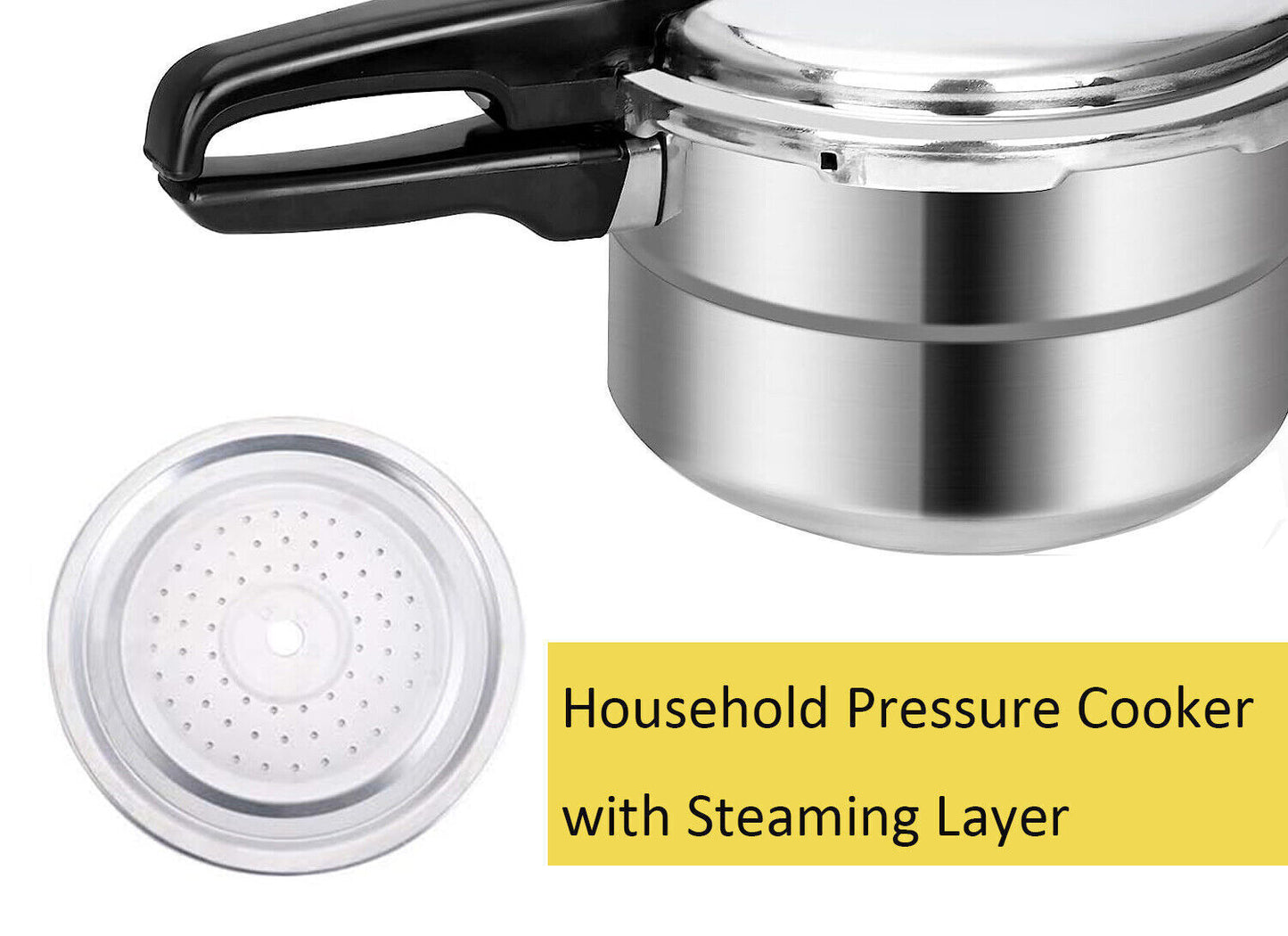 5L 7L Aluminium Pressure Cooker Quick With Lid Latch Indicator Explosion-Proof