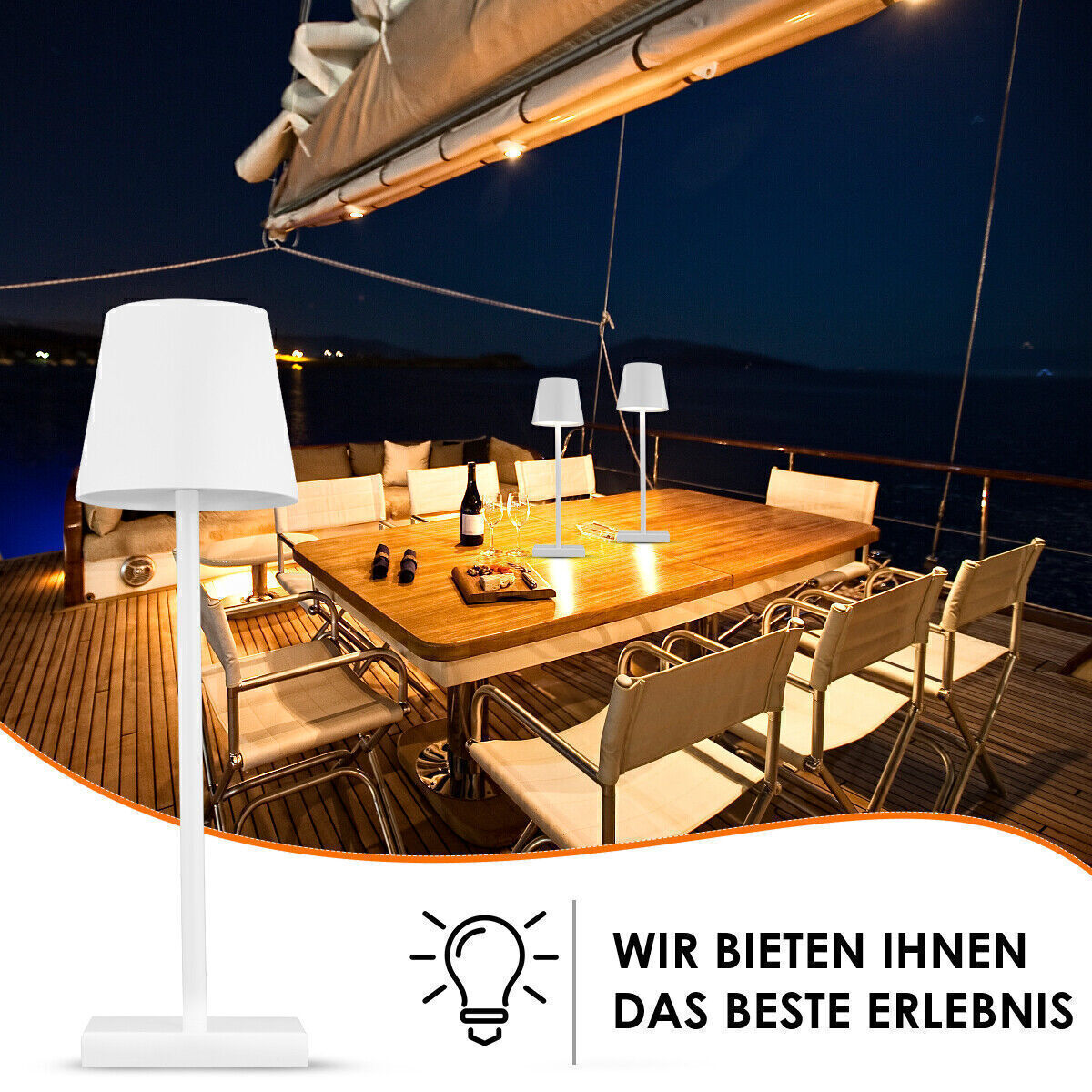 Rechargeable Cordless Metal Table Desk Lamp