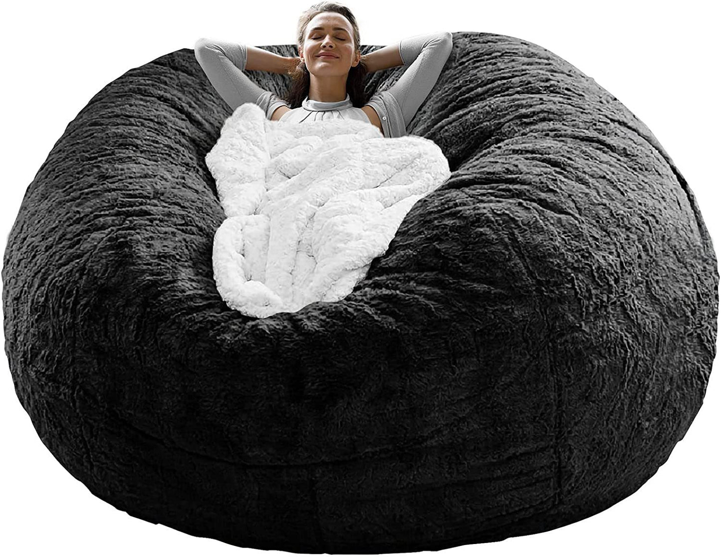 Soft Fluffy Bean Bag Chair Cover – Cozy & Stylish Lounge Seating