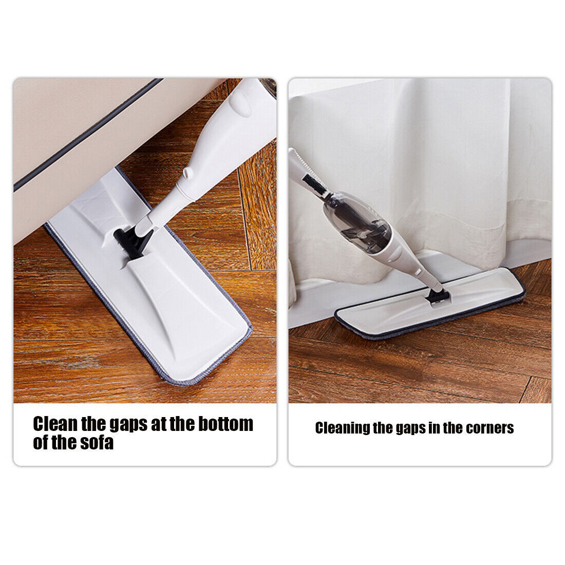 Spray Mop for Floor Cleaning – 5 Reusable Microfiber Pads & Water Tank