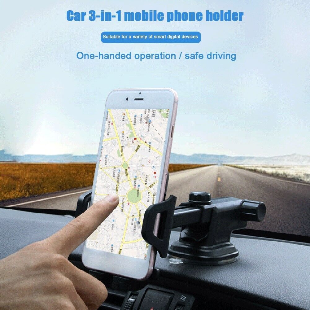 Universal Car Mobile Phone Holder – Windscreen & Dashboard GPS Stand Cradle