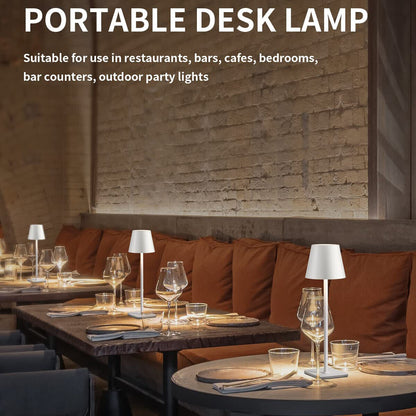 Rechargeable Cordless Metal Table Desk Lamp