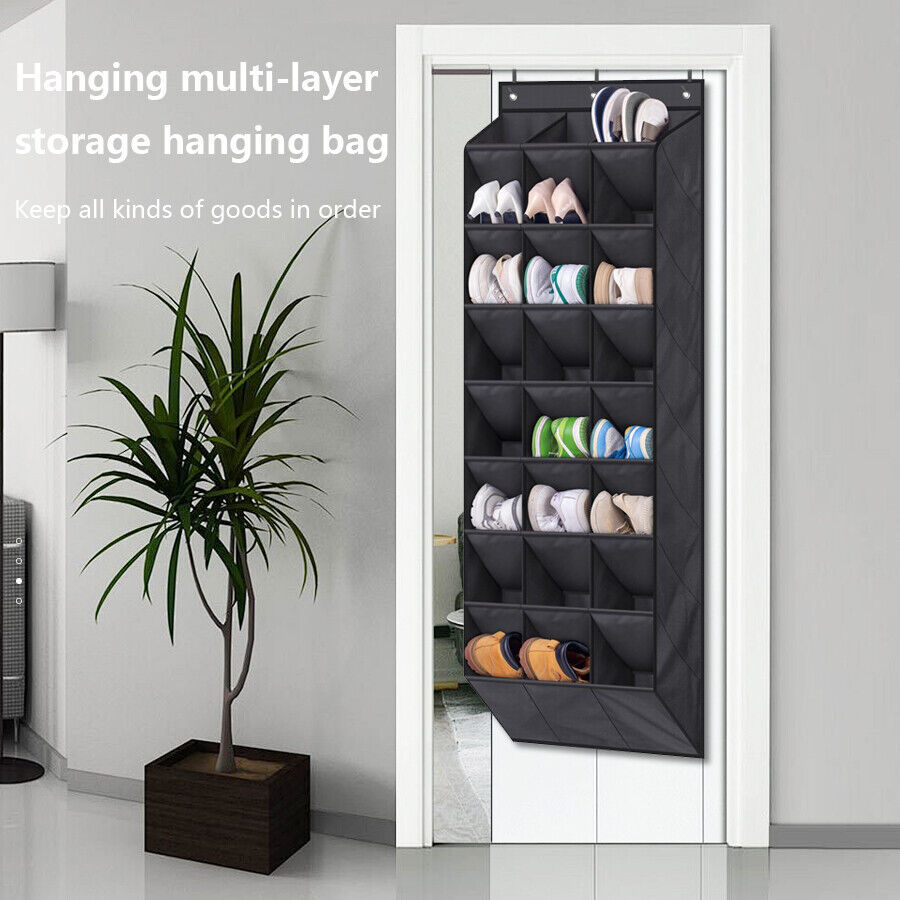 24-Pocket Hanging Shoe Organizer