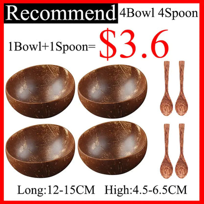 Natural Coconut Bowl Tableware Set