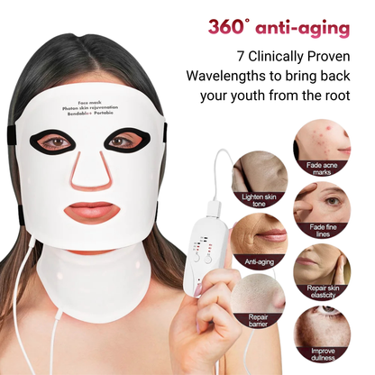 Face and Neck Red Light Therapy Mask
