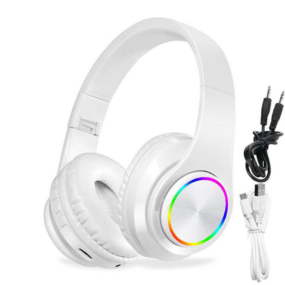 Wireless Bluetooth Headphones – Over-Ear Noise Cancelling Headset with LED Lights