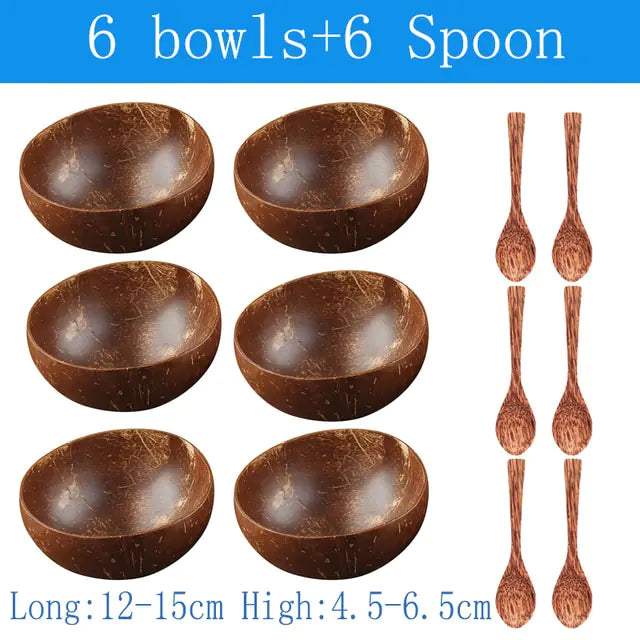 Natural Coconut Bowl Tableware Set