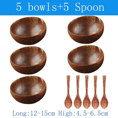 Natural Coconut Bowl Tableware Set