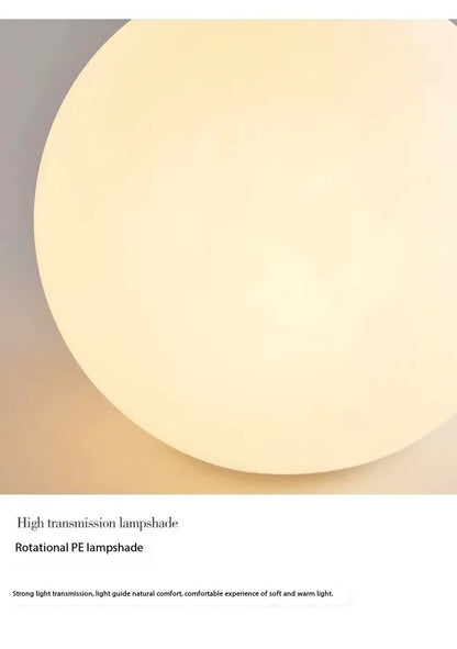 Dimmable Ball Table Lamp | 3-Color Bedside Light for Bedroom