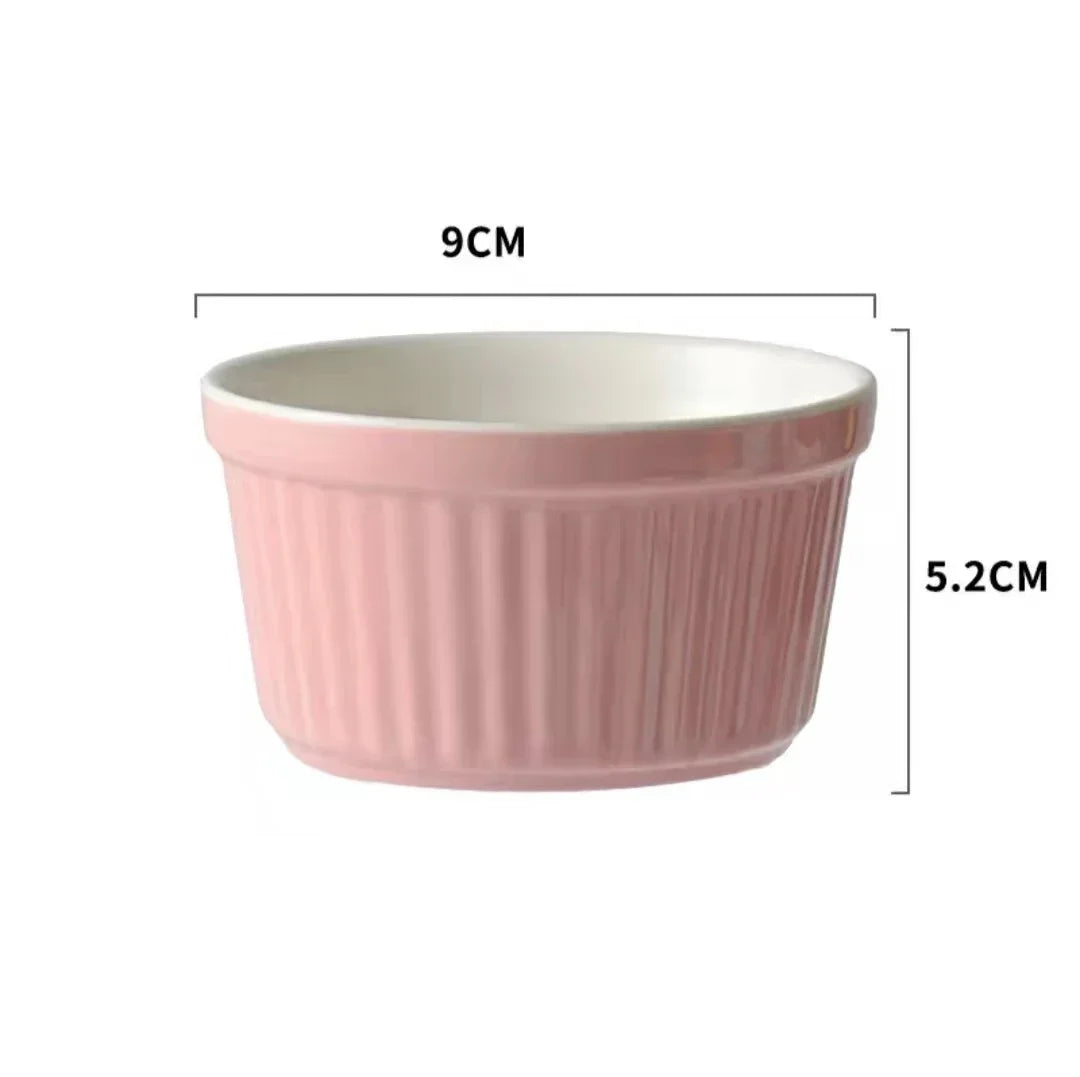 Ceramic Ramekins | Individual Baking Bowls for Soufflé & Desserts