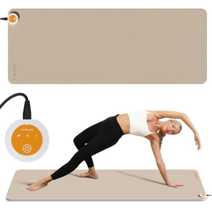 Heated Floor Mat for Exercise | Extra Large Yoga Mat with Temperature Control