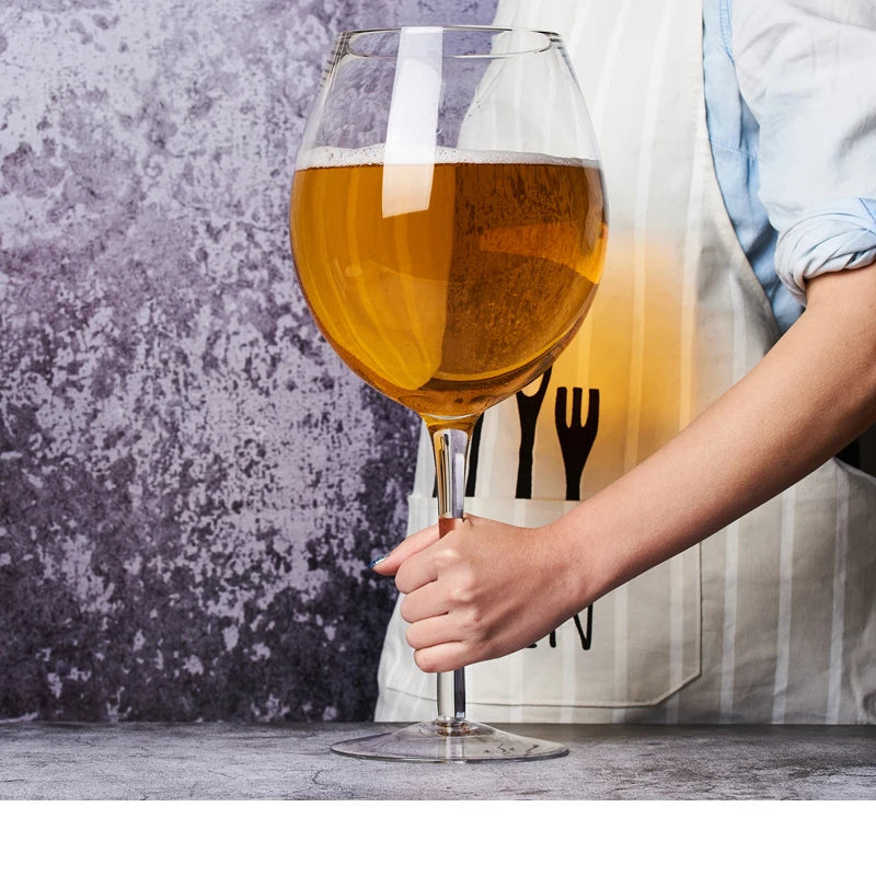 Extra Large Beer Glass Goblet | 108 oz Crystal Wine & Whiskey Glass