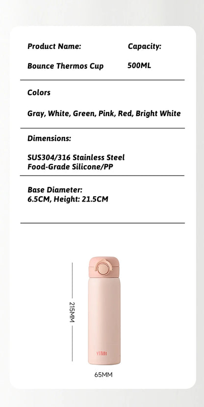 Thermos 316 Stainless Steel Insulated Bottle | 17 oz Vacuum Thermal Flask