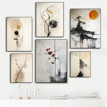Japan Artwork Wabi Sabi Poster Print Canvas Art Pictures Home for Living Room and Bedroom Modern Wall Decor Frameless Painting