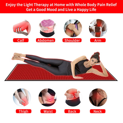 Red Light Therapy Mat | Full Body 63" Relaxation & Recovery Pad