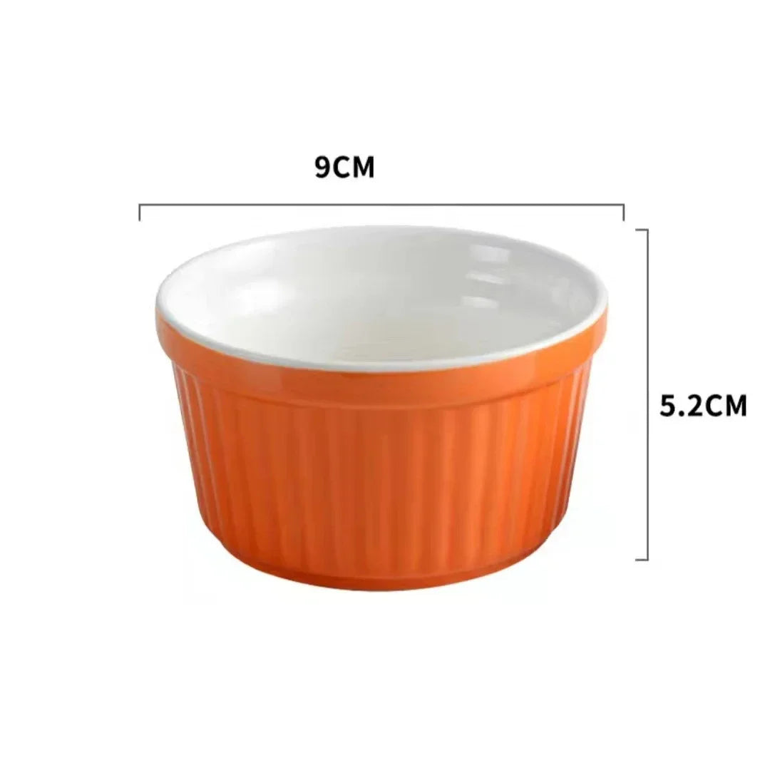 Ceramic Ramekins | Individual Baking Bowls for Soufflé & Desserts