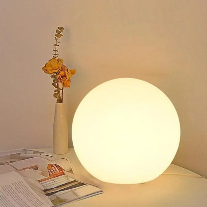 Dimmable Ball Table Lamp | 3-Color Bedside Light for Bedroom