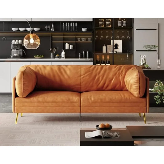 Mid-Century Modern Loveseat 73" | Tool-Free Assembly Sofa