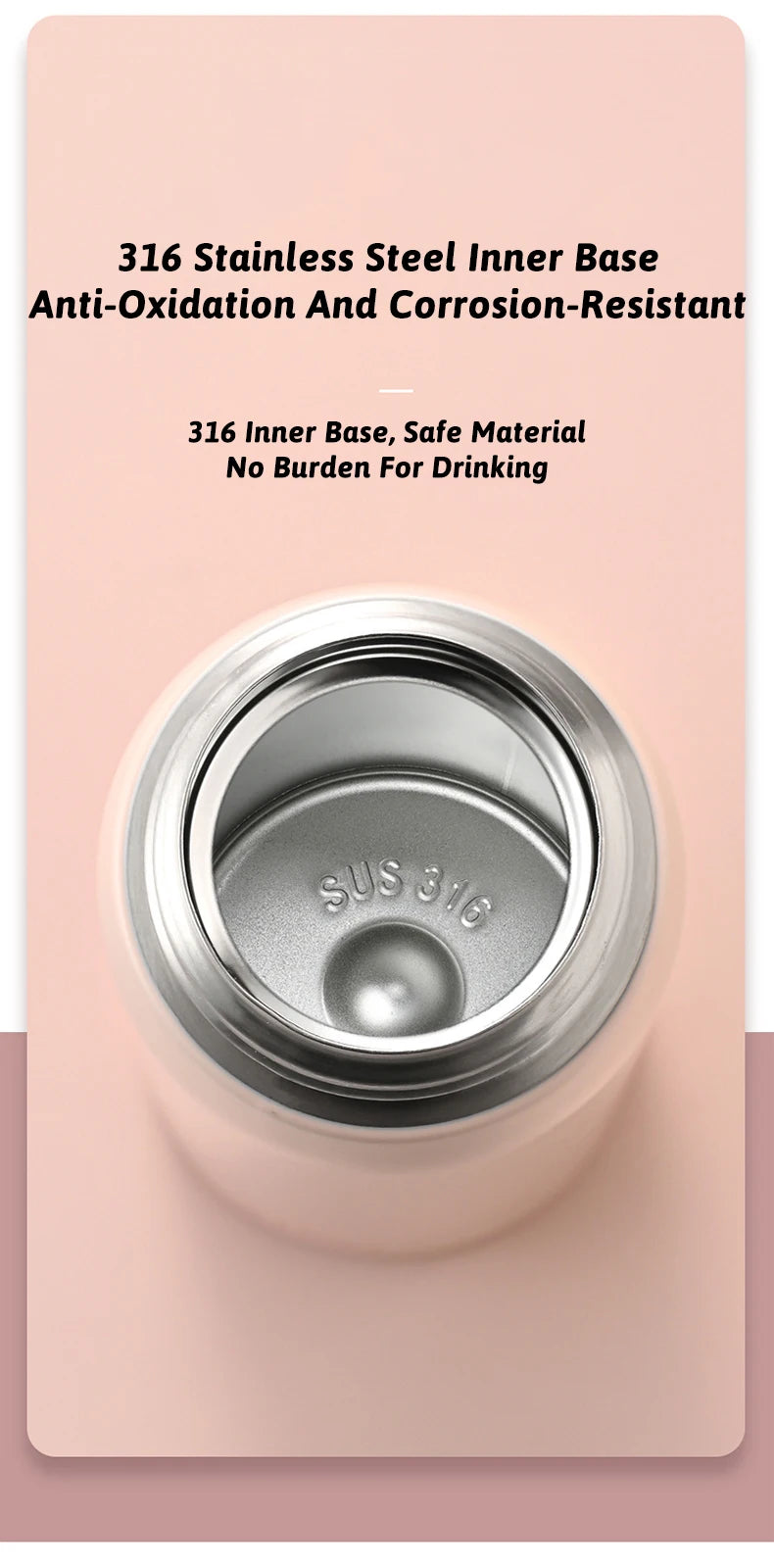 Thermos 316 Stainless Steel Insulated Bottle | 17 oz Vacuum Thermal Flask