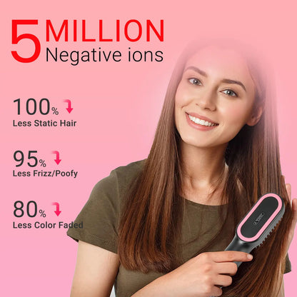 3-in-1 Hair Dryer Brush | KIPOZI Hot Air Volumizer & Straightener