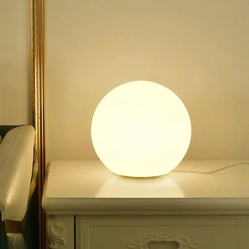Dimmable Ball Table Lamp | 3-Color Bedside Light for Bedroom