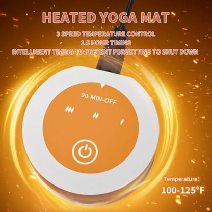 Heated Floor Mat for Exercise | Extra Large Yoga Mat with Temperature Control