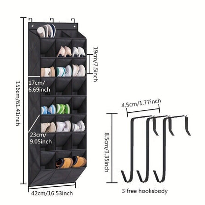24-Pocket Hanging Shoe Organizer