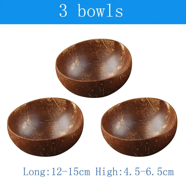 Natural Coconut Bowl Tableware Set