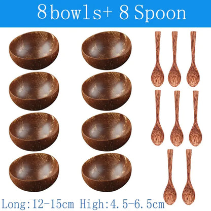 Natural Coconut Bowl Tableware Set