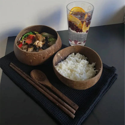 Natural Coconut Bowl Tableware Set