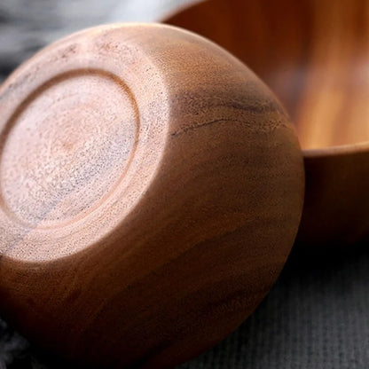 Unpainted Natural Acacia Wooden Bowl